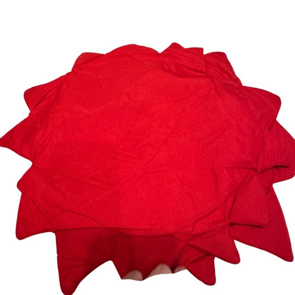 Set of 4 Christmas Placemats Red Poinsettia Flowers Quilted by Nicole Miller - Picture 6 of 8